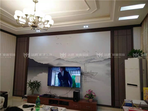 江苏省小区装修集成墙面实拍效果图